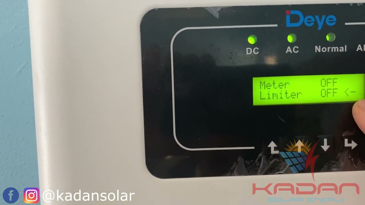 Deye Monofaz İnverter Limiter (Öztüketim) Modu Açma-Kapatma
