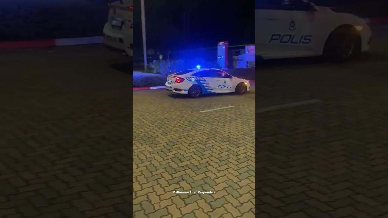 Malaysian police vehicle responds