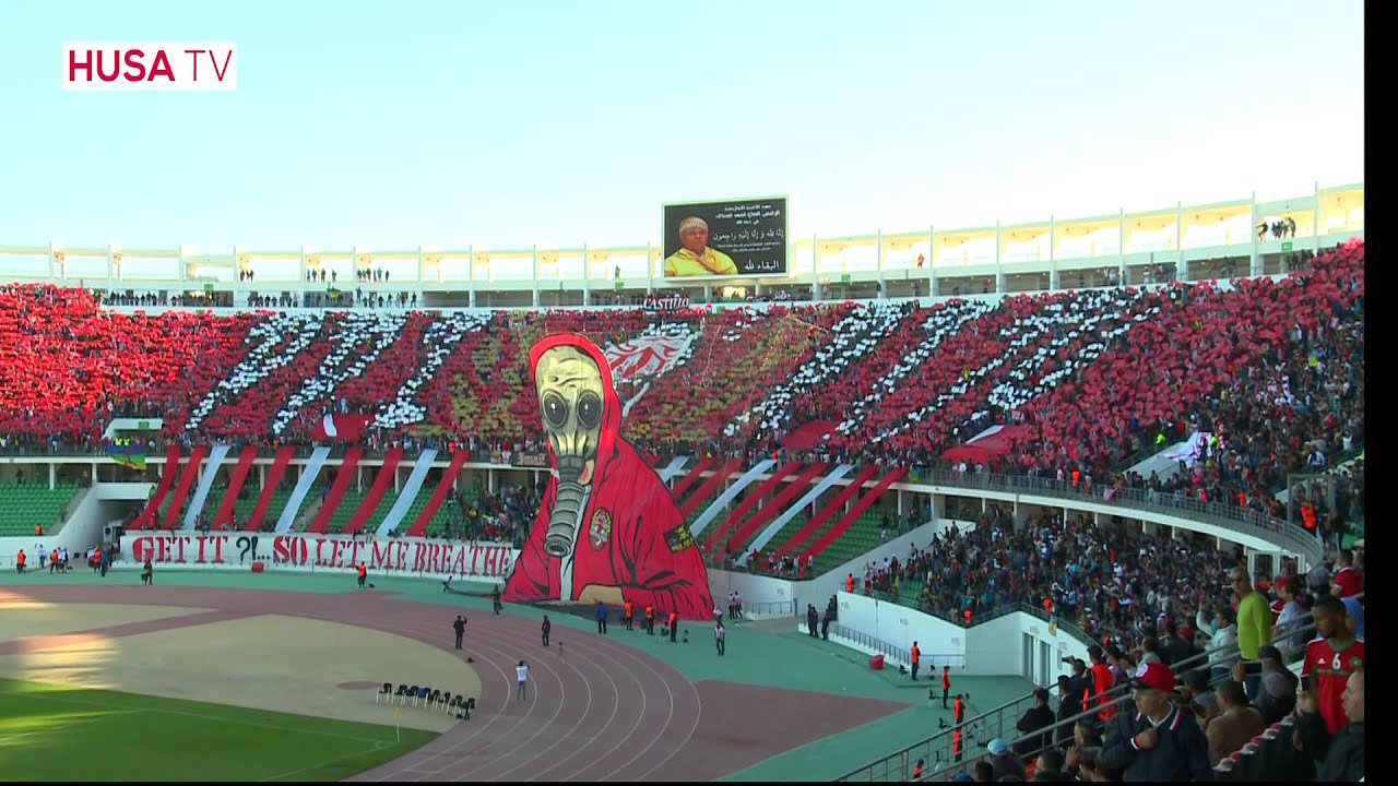 تيفو و احتفالات جماهير الحسنية في مقابلة حسنية أكادير # الوداد البيضاوي - HUSA TV