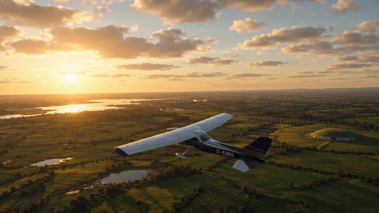 MSFS 2020 | Cessna 172 Skyhawk | Brú na Bóinne | Newgrange | Boyne Viaduct | Irland-Tour