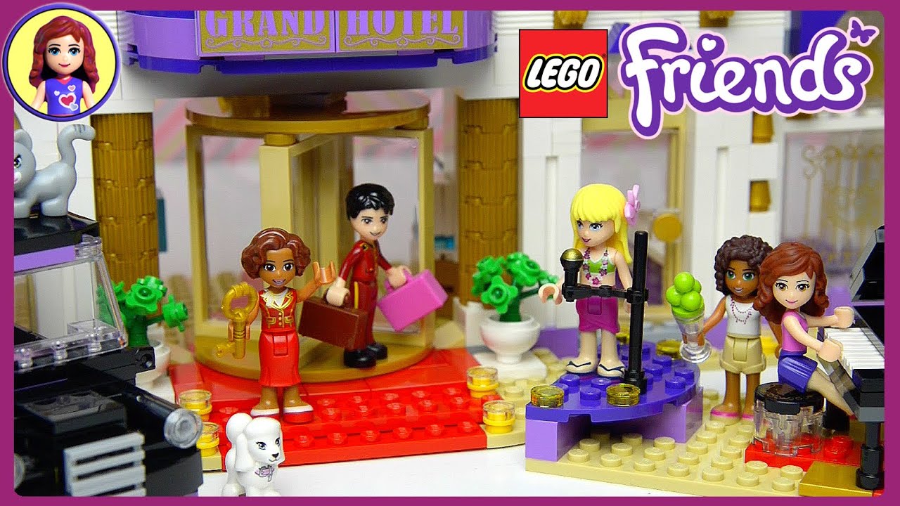 Lego Friends Heartlake Grand Hotel Set Unboxing Building Review Part Two  - Kids Toys