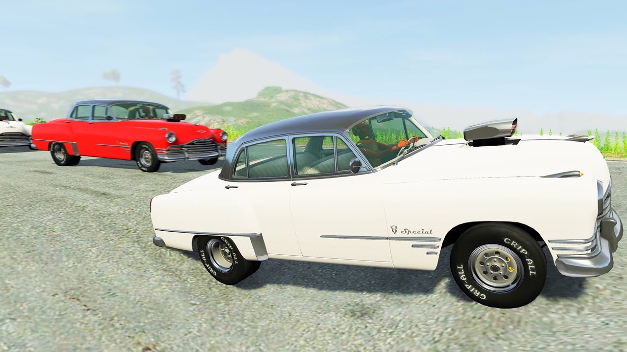 Train Of Cars Vs Potholes — BeamNG.Drive