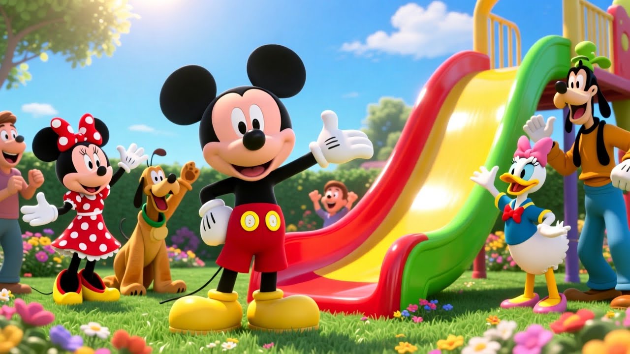 Mickey y sus Amigos: Un Gran Día de Resbaladilla en la Casa Club 🎢🏡 | Cuento Infantil Diversión 