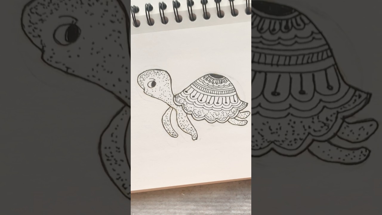 Drawing in my sketchbook with mandala and stippling techniques 