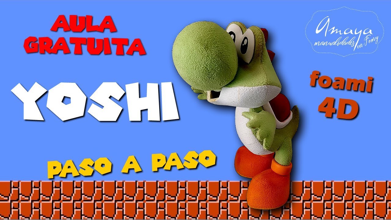 Yoshi 4D 🦖 | Cómo hacer manualidades fáciles con foami o goma EVA para vender.