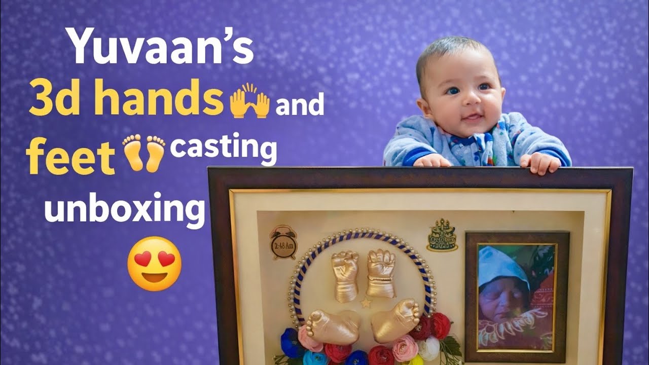 😍 yuvaan k liye pyara sa gift🎁 #vlog #3dhandandfeetcasting #babyyuvaan 