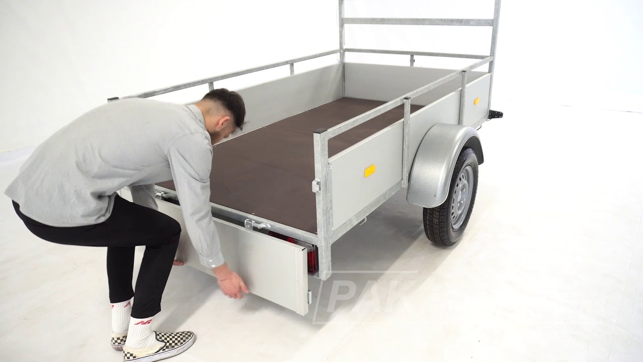 Loady enkelas aanhanger aluminium uitvoering