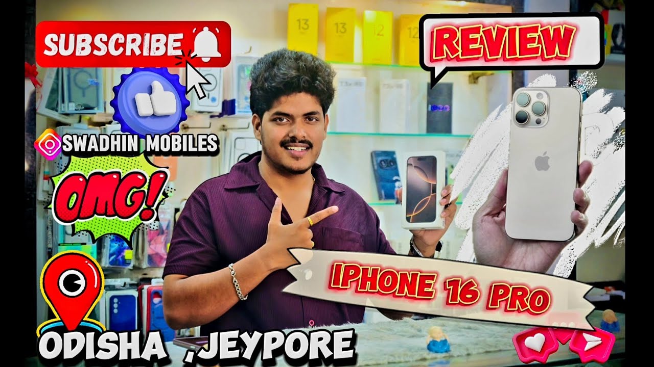 iphone 16 pro disert titanium😱 review in odia unboxing video odisha comparison video 15 pro 16 pro