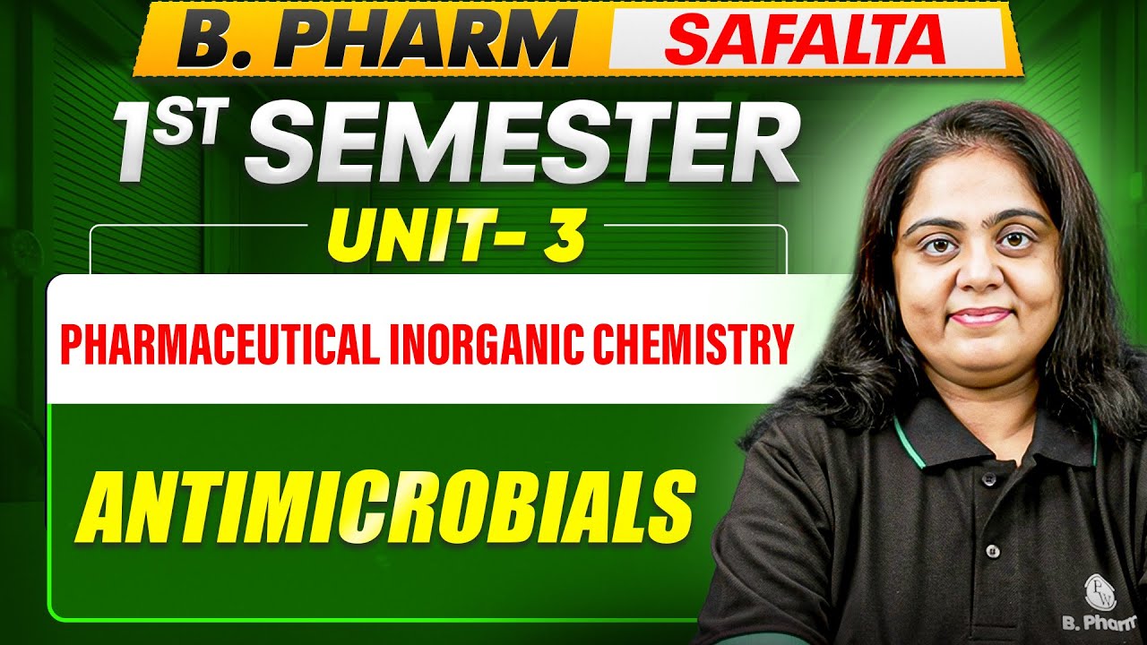 B Pharm 1st Semester | Pharmaceutical Inorganic Chemistry Unit-3 | Antimicrobials | B Pharm