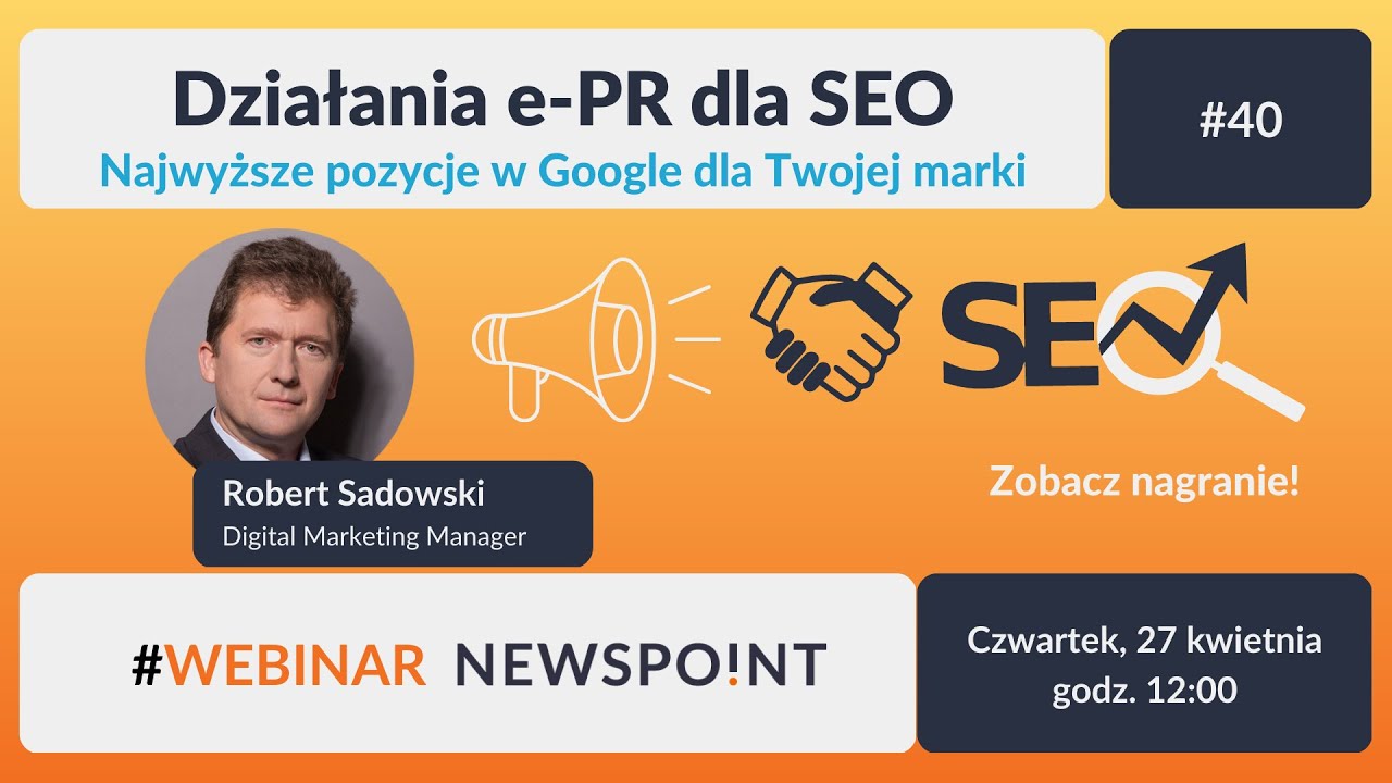 Działania e-PR dla SEO - Webinar Newspoint