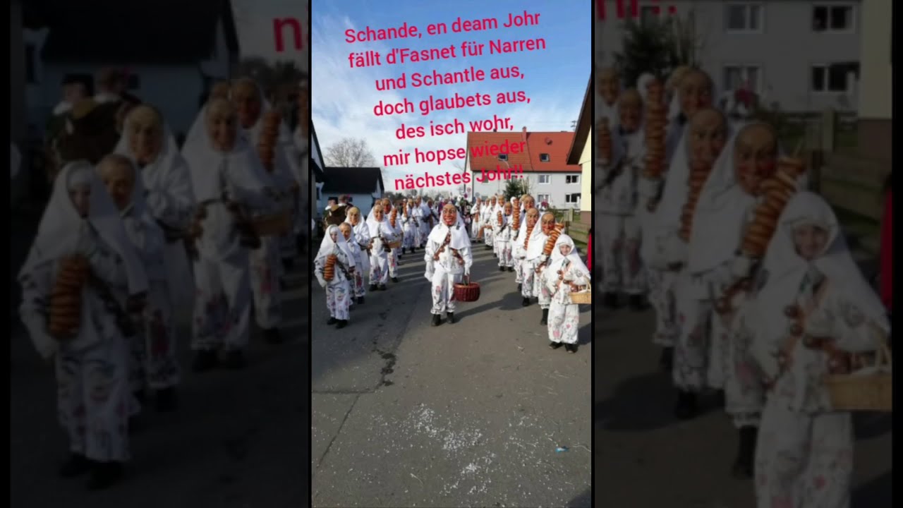Fasnet 2021 in Empfingen - E'pfenger Schantle auf Brezeljagd in der B&auml;ckerei Walz