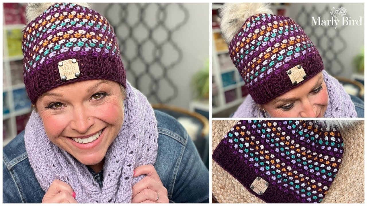 Easy Tunisian Crochet Hat Pattern | Swiss House Hat Tutorial