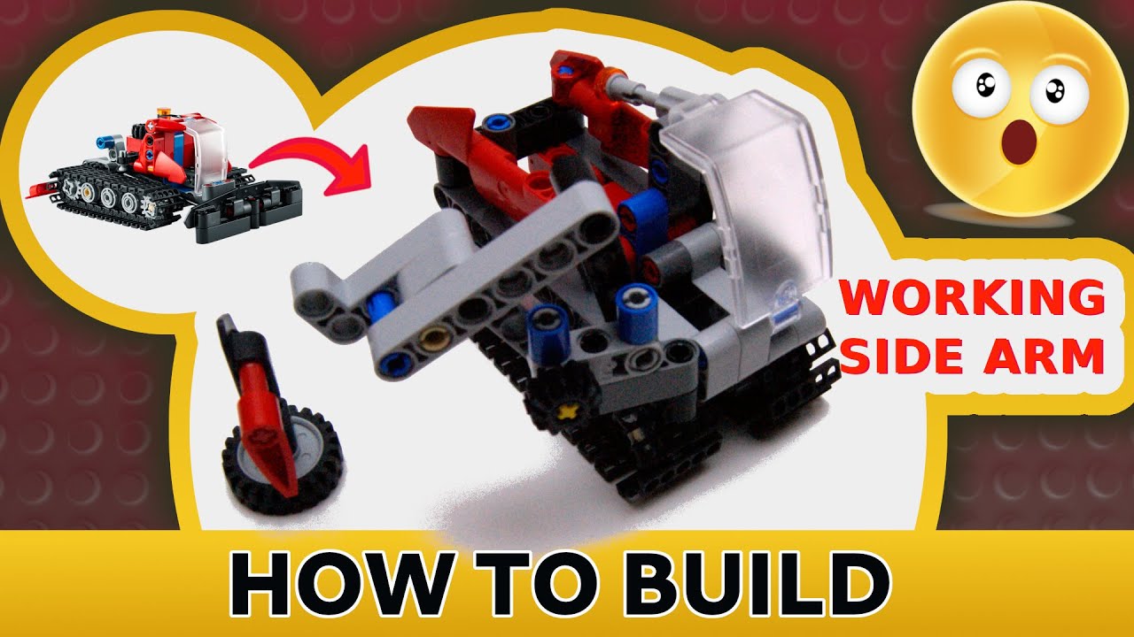Tracked Boom Truck (Lego 42148 Snow Groomer alternate) + How To Build (Instruction)