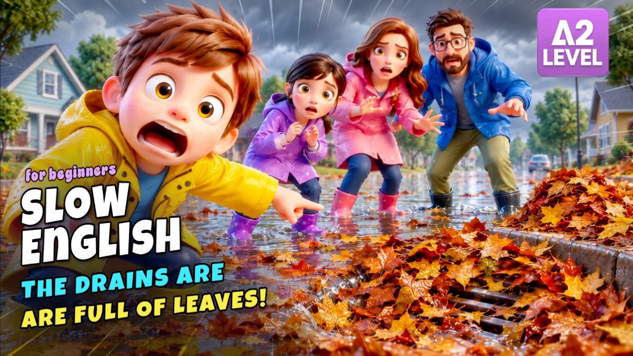 Leo's Neighborhood Flooded Again... Then They Found Out Why! | Slow English Listening (A2)