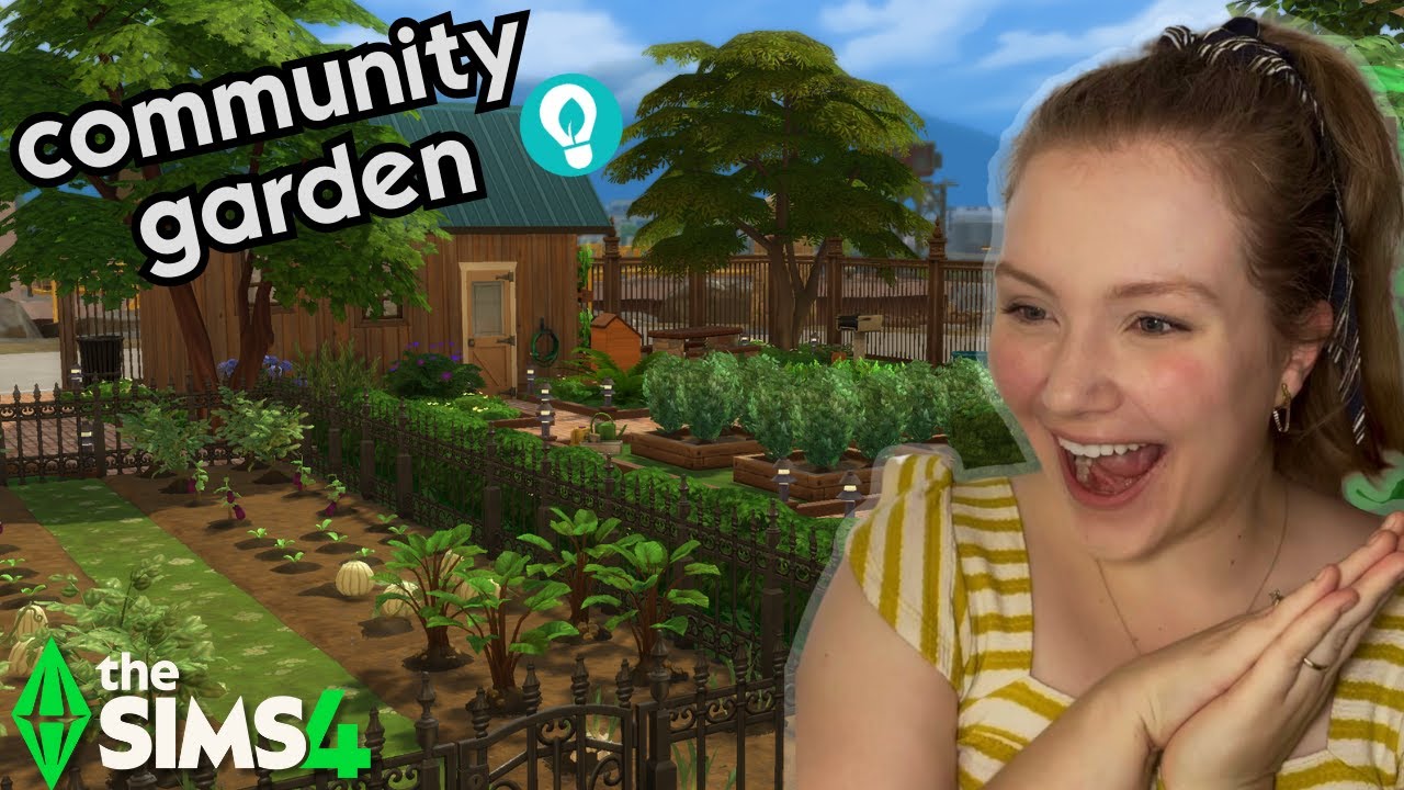 Building a COMMUNITY GARDEN in the Sims 4 for the FIRST TIME!