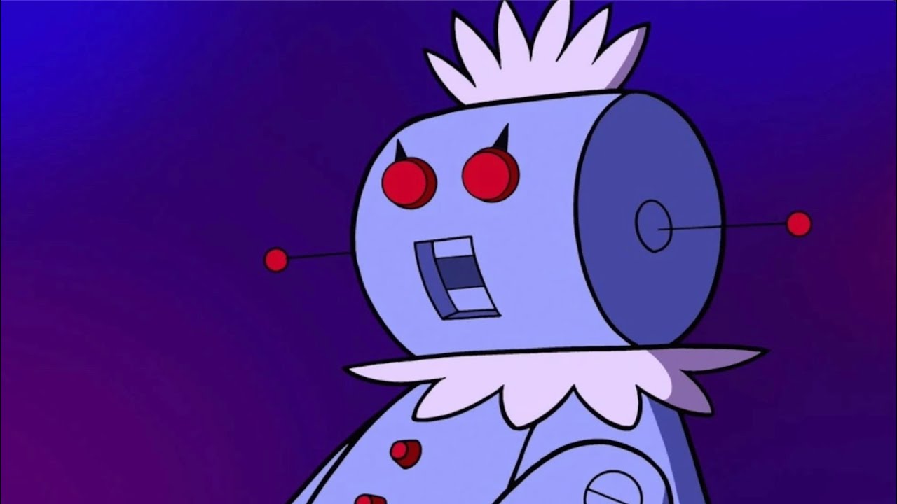 The Jetsons meet the Terminator!  Elroy vs. Rosey and A.I.