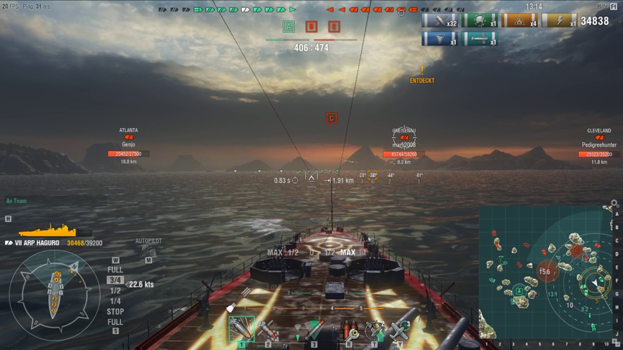 Let's Play World of Warships|HD| ARP Haguro Power #1