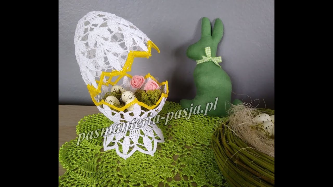 Jajo łupinkowe Nr 2 - 15 cm jajko/pisanka szydełko