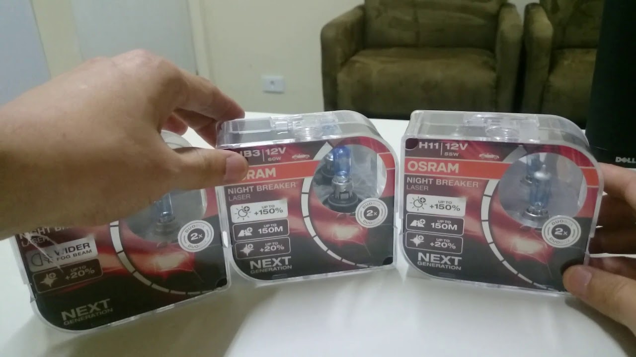 Troca Lampadas Faróis Captiva - H11, HB3 e H8 - Osram Night Breaker Laser