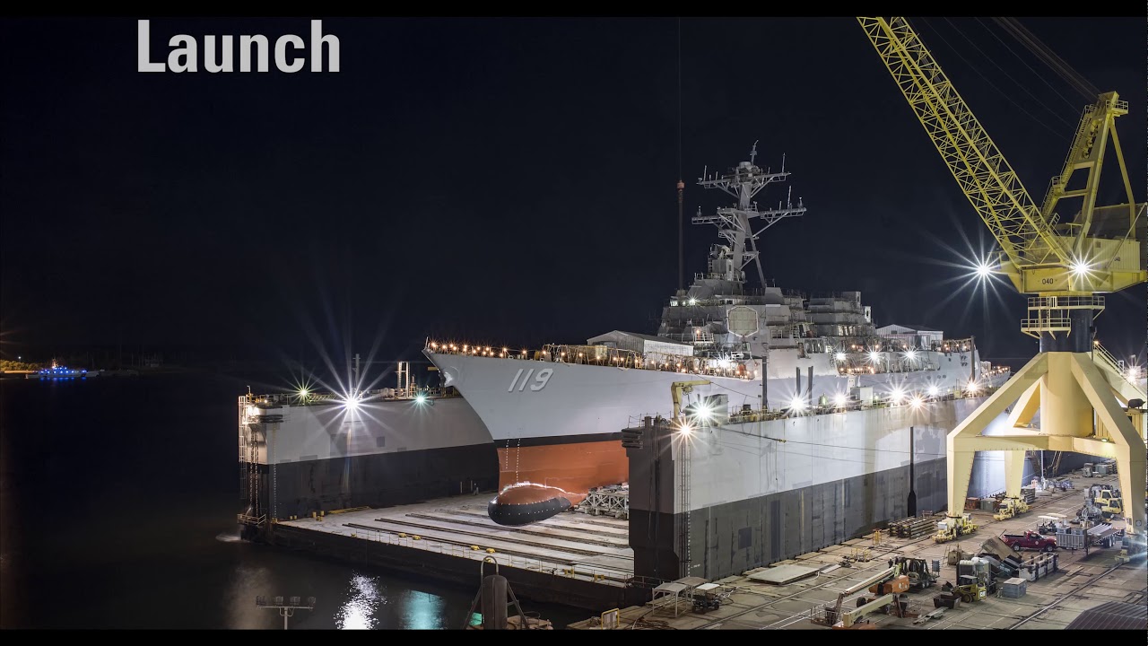 Ingalls Shipbuilding launches DDG 119
