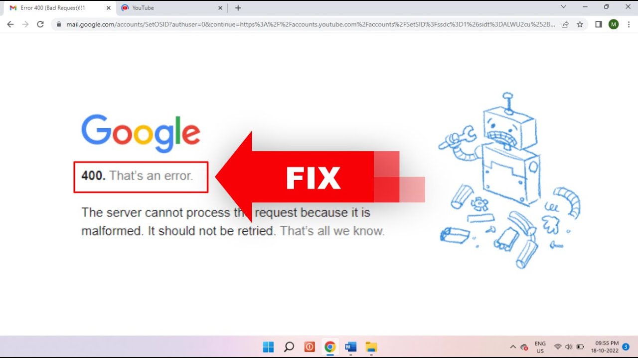 How to Fix Google Chrome 400 That&rsquo;s an Error on Windows