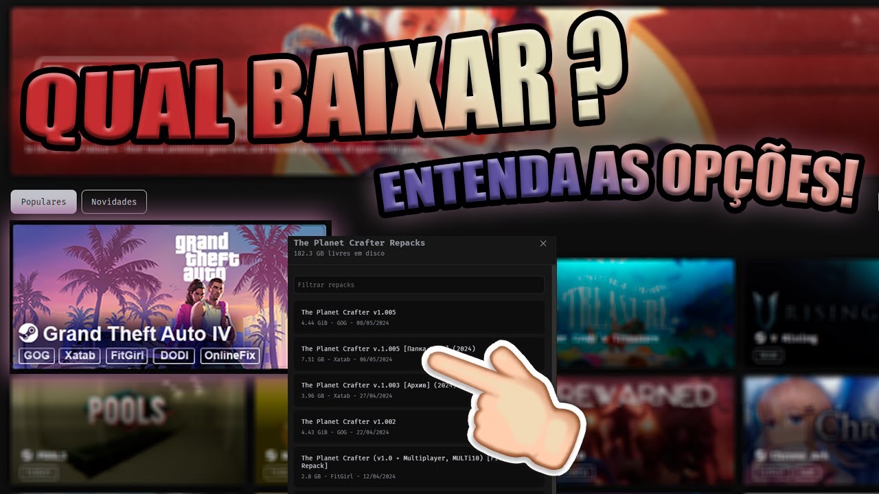 Qual opção de download escolher no HYDRA LAUNCHER?!