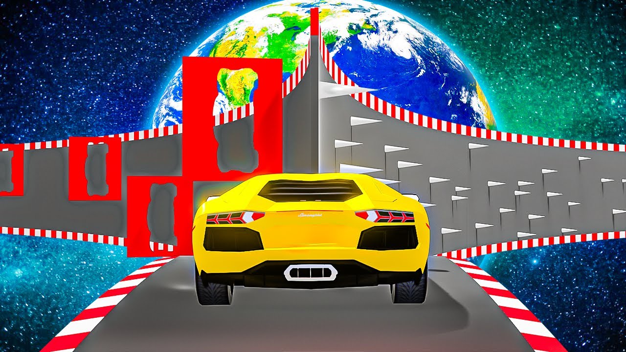 Прыжок по космической рампе на самой быстрой в мире машине в GTA 5