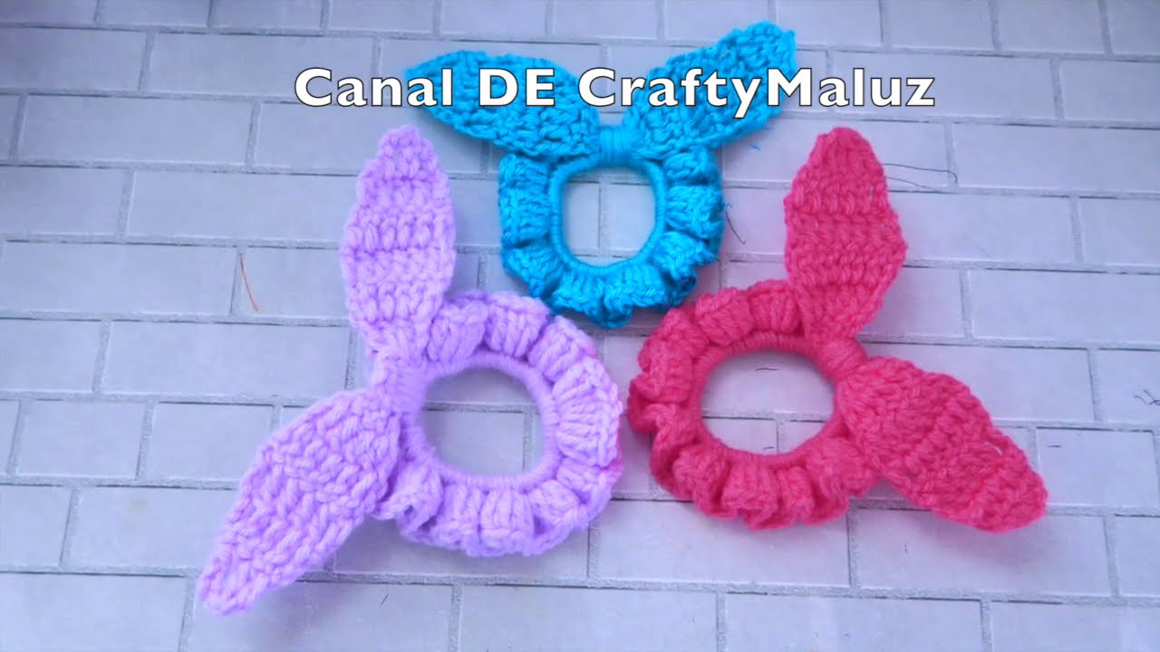 CROCHET TUTORIAL 🍩  Scrunchies a crochet paso a paso 👍 Donas para cabello a crochet