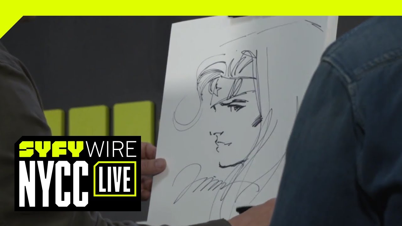 Jim Lee & Kim Jung Gi Dual Sketch Batman | NYCC 2018 | SYFY WIRE