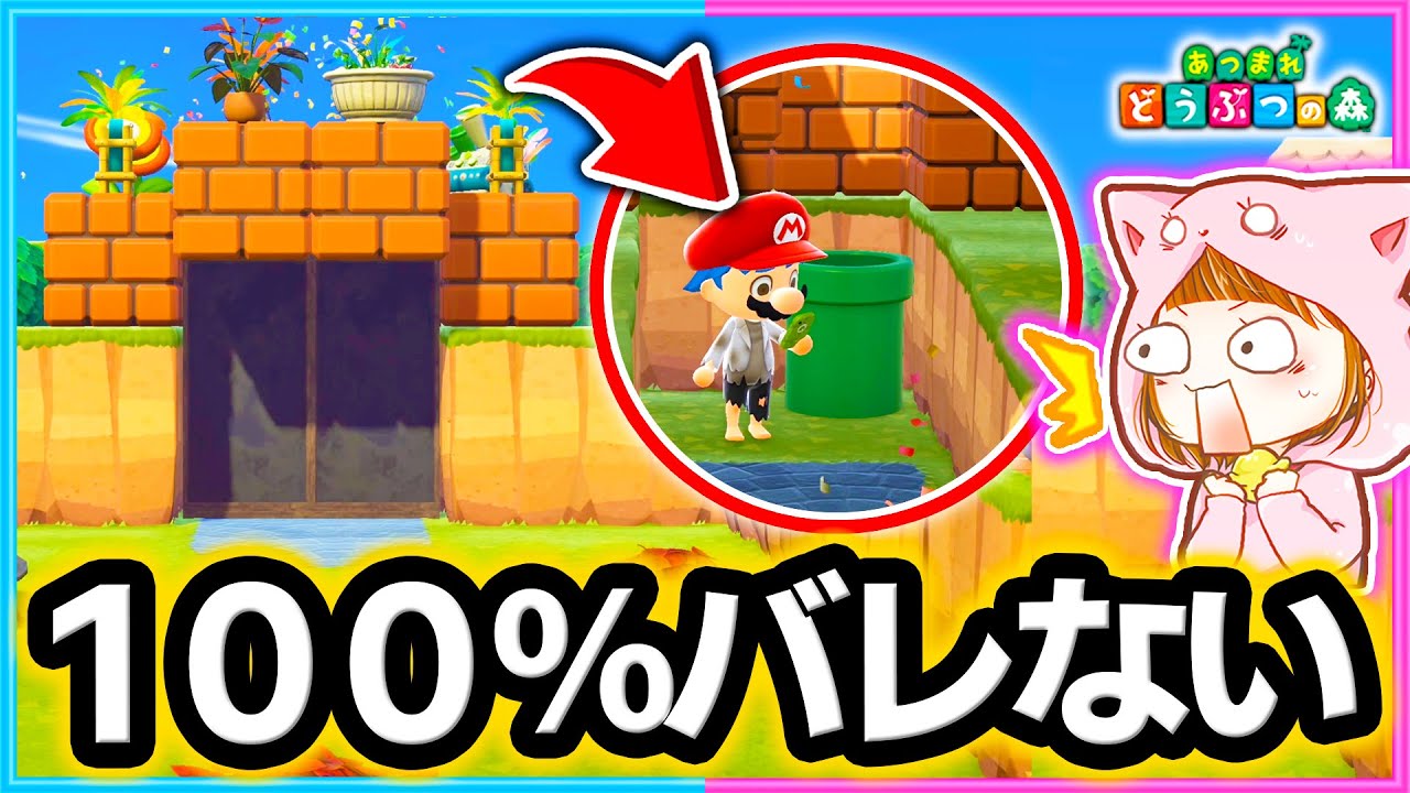 ガチ！100％絶対にバレないかくれんぼが凄すぎたｗｗ【あつ森】【マリオ家具/かくれんぼ】