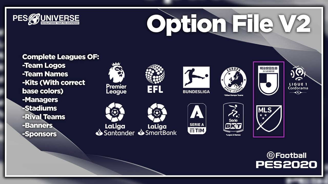 NUEVO OPTION FILE V2 PARA PES 2020 | PESUniverse