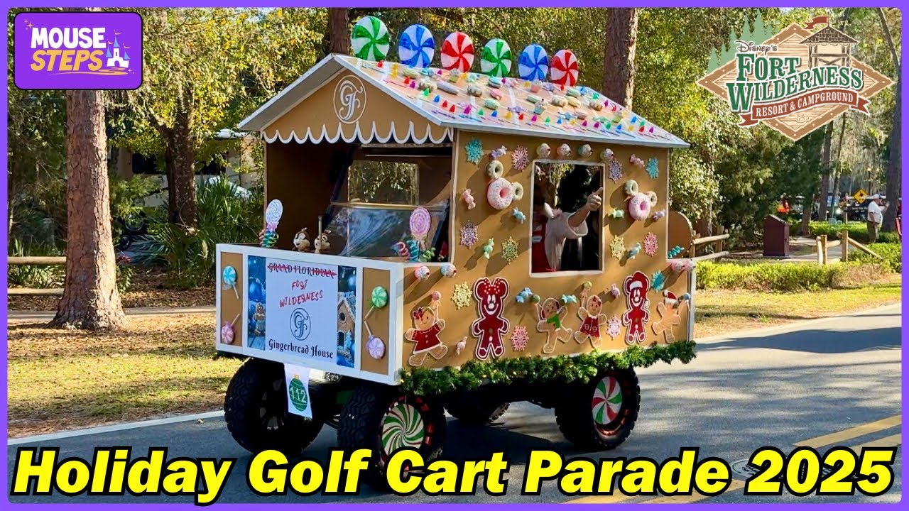 Disney’s Fort Wilderness Holiday Golf Cart Parade Extravaganza 2025 (4K)