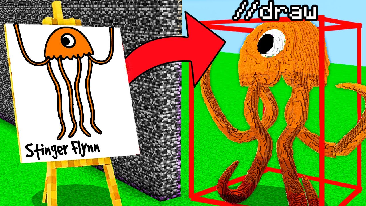 I CHEATED with //DRAW in a BanBan Build Challenge (Minecraft)