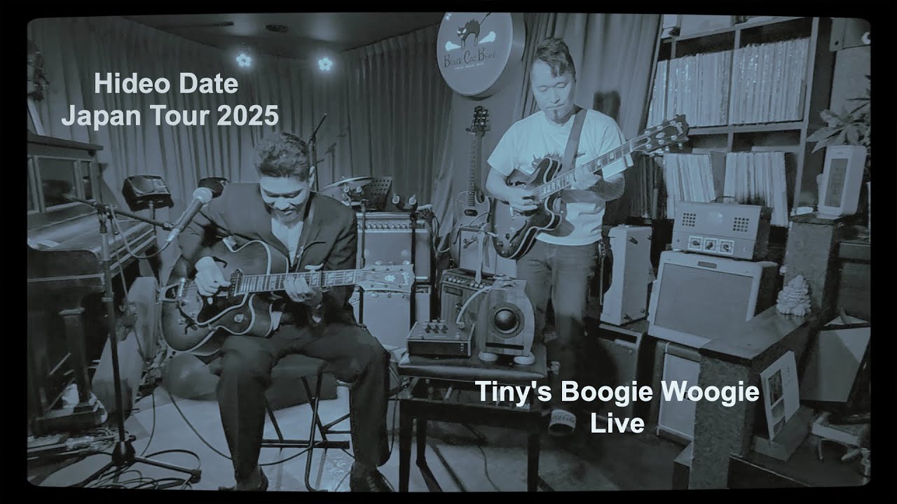 Концерт Tiny's Boogie Woogie в Black Cat Bone, Фукуока, Япония. Хидео Дат, тур по Японии 2025 года.