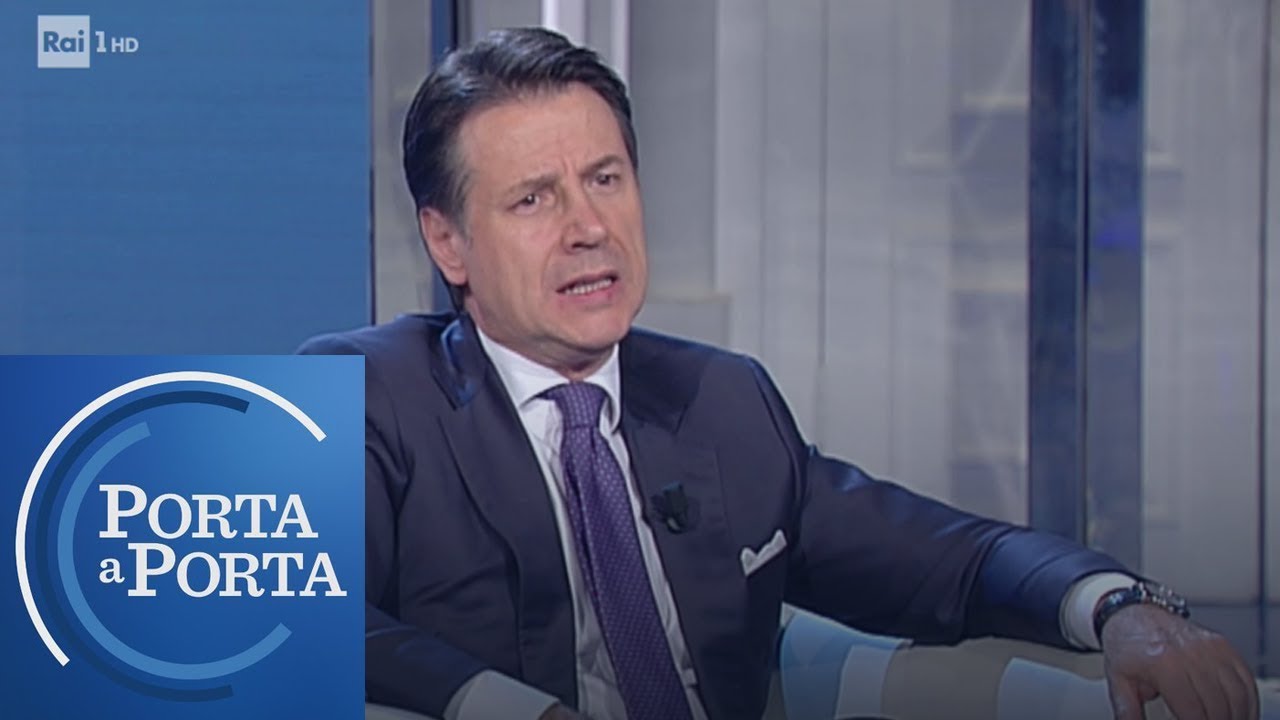Giuseppe Conte sulle pensioni quota 100 - Porta a porta 08/01/2018