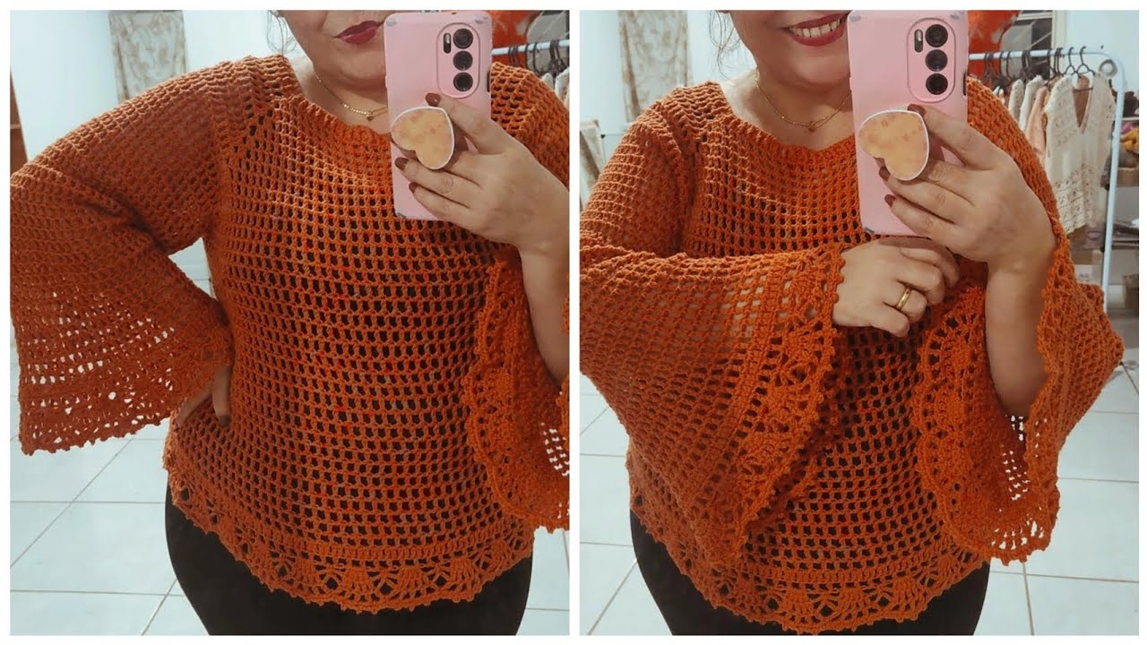 Blusa Ana crochê passo a passo 🎥🧶