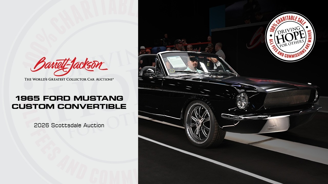 CHARITY SALE // 1965 Ford Mustang Custom Convertible - BARRETT-JACKSON 2026 SCOTTSDALE