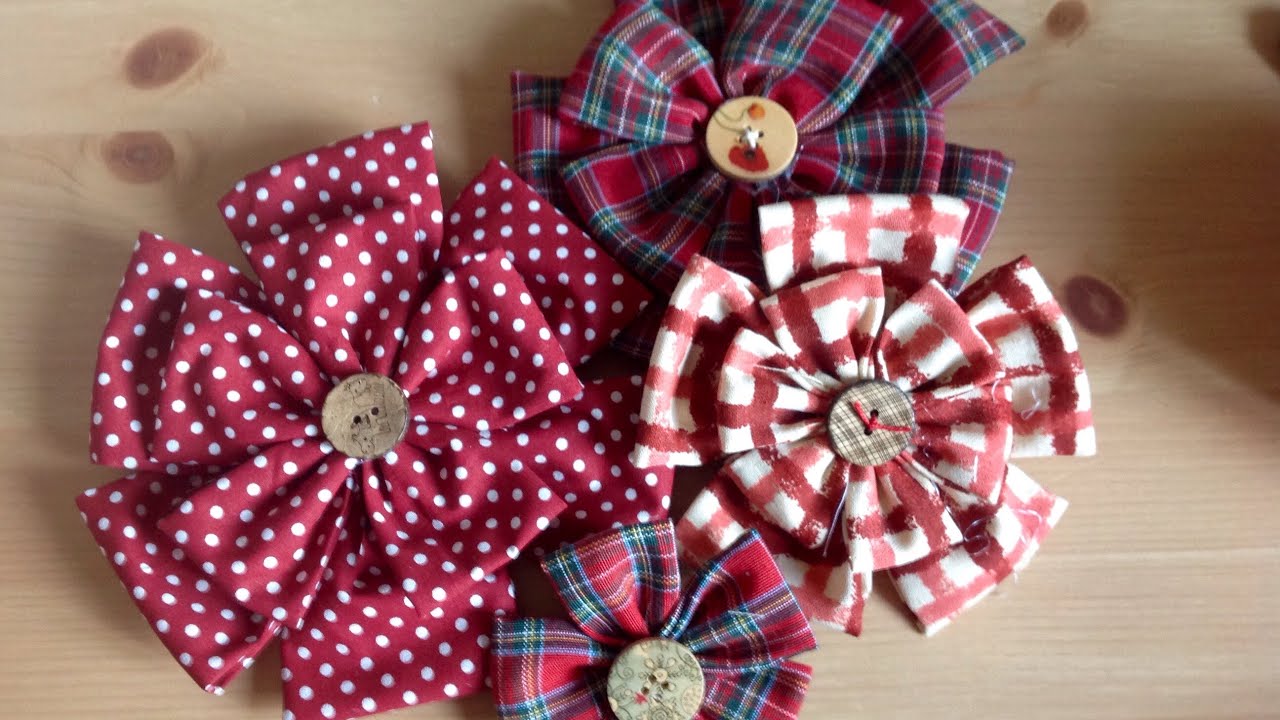 Fiore con ritagli di stoffa facilissimo in pochi minuti 