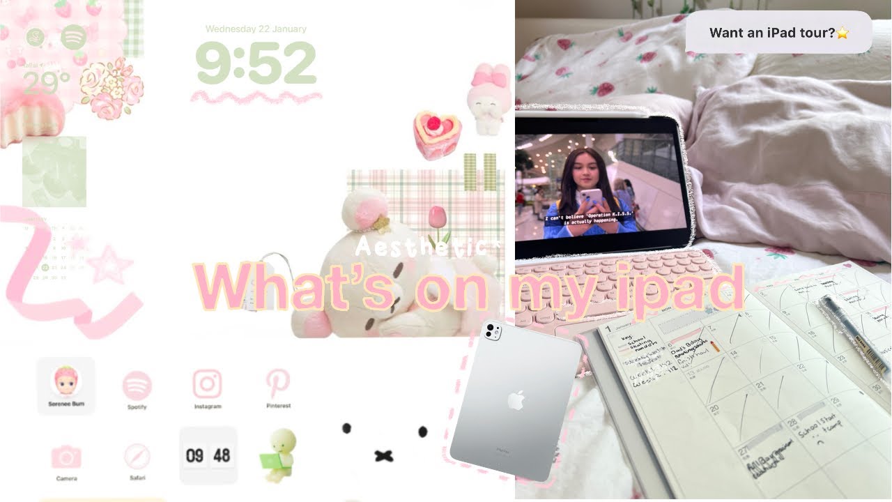 aesthetic iPad tour!| what's on my iPad pro 11inch| aesthetic wallpapers, widgets and apps!