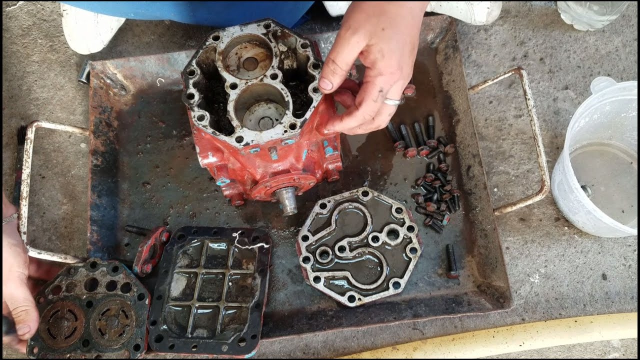 compresor de camion antiguo doble piston