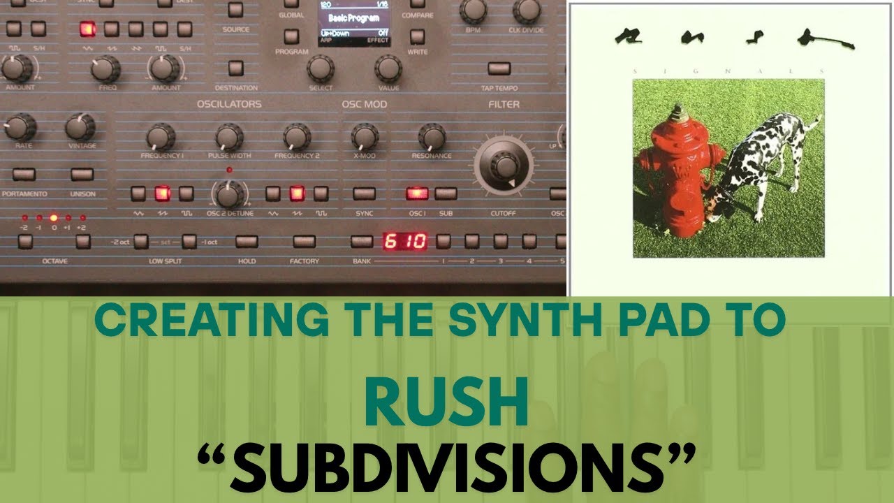 Lets Create The Iconic Synth Pad to Subdivisions by Rush