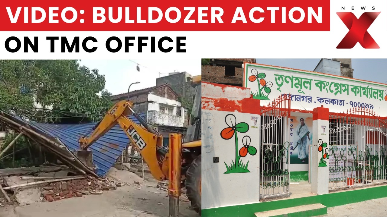 Shocking TMC Office Demolition Video: TMC Party Office Demolished Over Illegal Construction