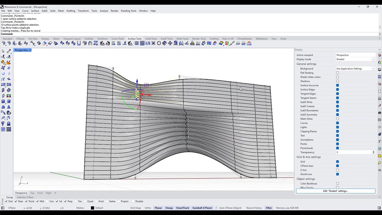Surface Modeling   #rhino3d    #rhinoceros3d    #3dmodeling
