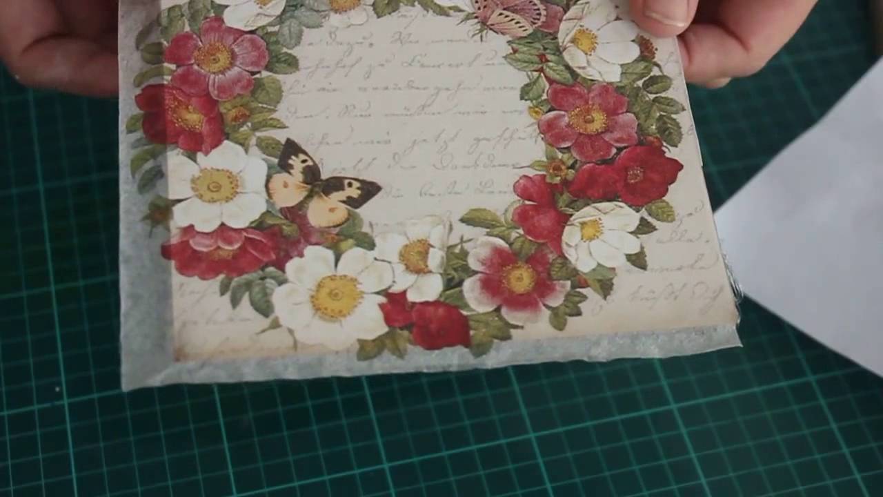 Decoupage con film adherente sobre diferentes superficies- How to decoupage with adherent film