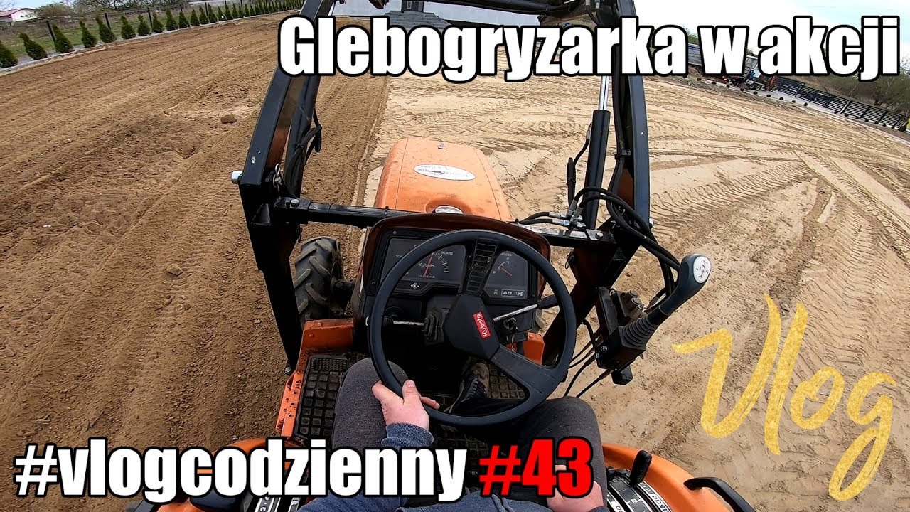 #vlogcodzienny #43 - Glebogryzarka w akcji. Instalacja nawodnienia ogrodu. Niwelowanie pod trawę.