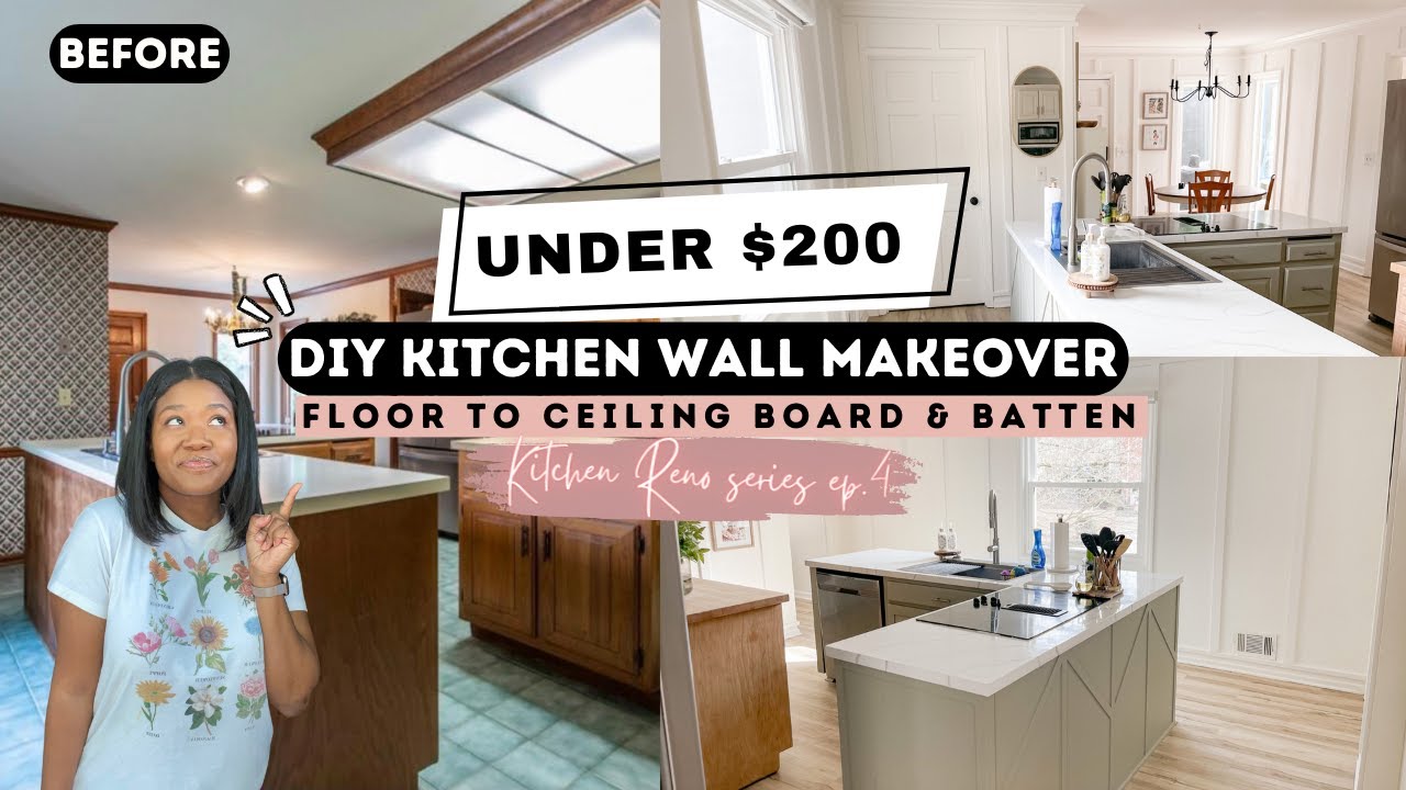 DIY Board & Batten Idea | Kitchen Reno EP. 4 | Ashleigh Lauren
