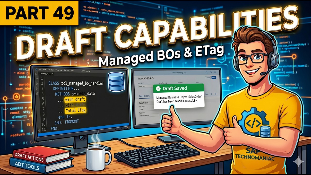 Enable Drafts in SAP RAP: Draft Tables & Total ETag | Part 49