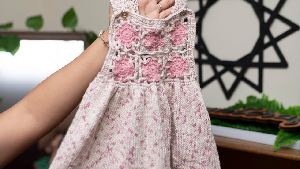 Vestido / Jardinera tejido a Crochet y Dos Agujas “Florentina” | Lesly Vallejos ♥️