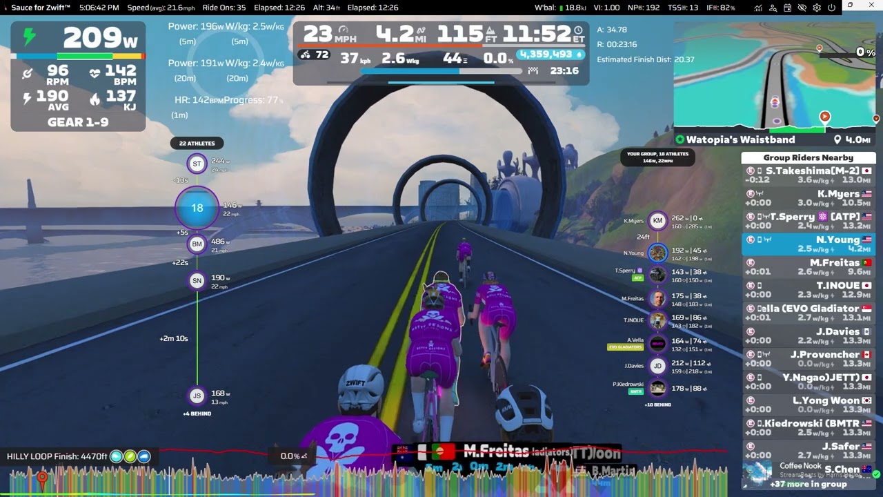 Virtual: Zwift - Group Ride: Betty Designs Down Under (E) - 12.96 miles