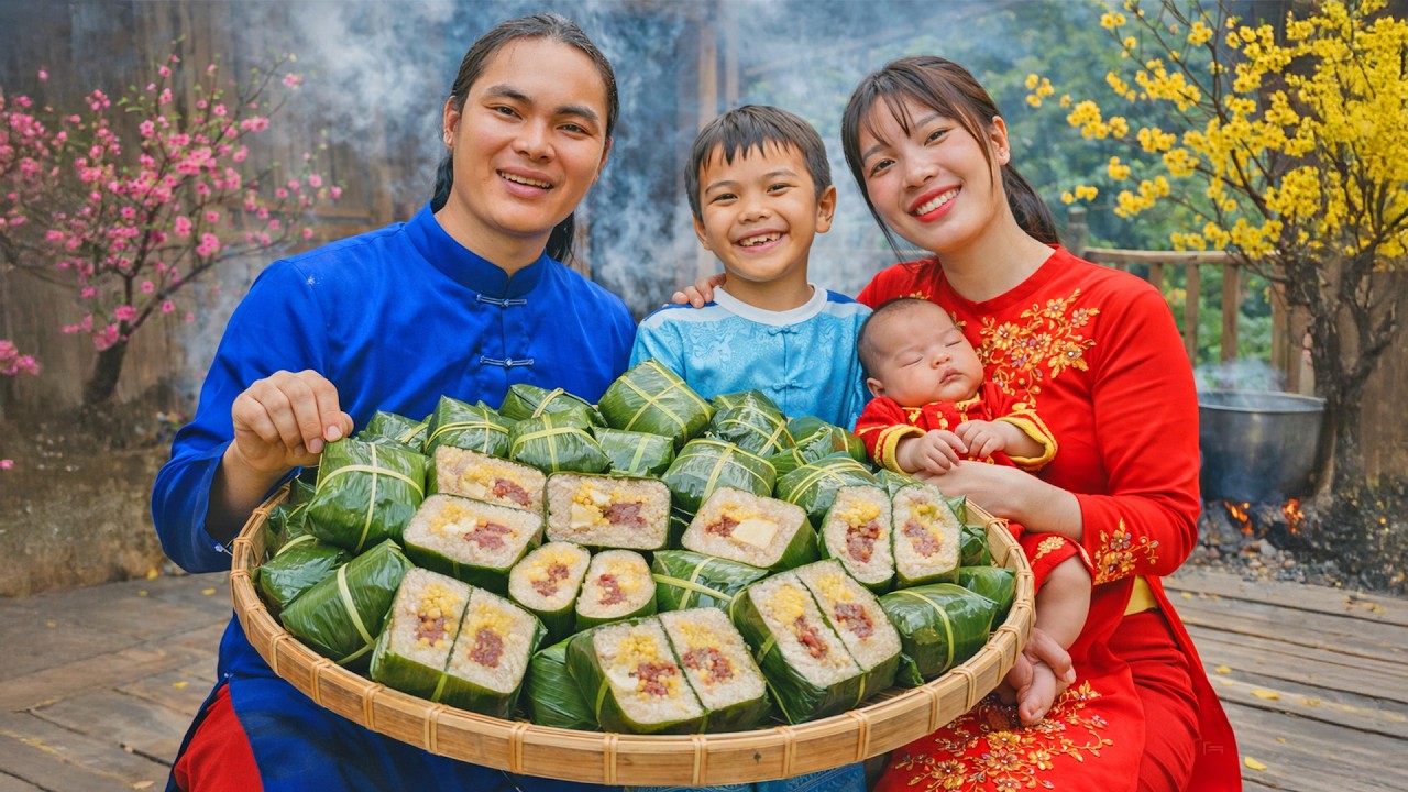 Traditional Banh Chung Making for Lunar New Year 2026 - Country Life Cooking | SURVIVAL ALONE